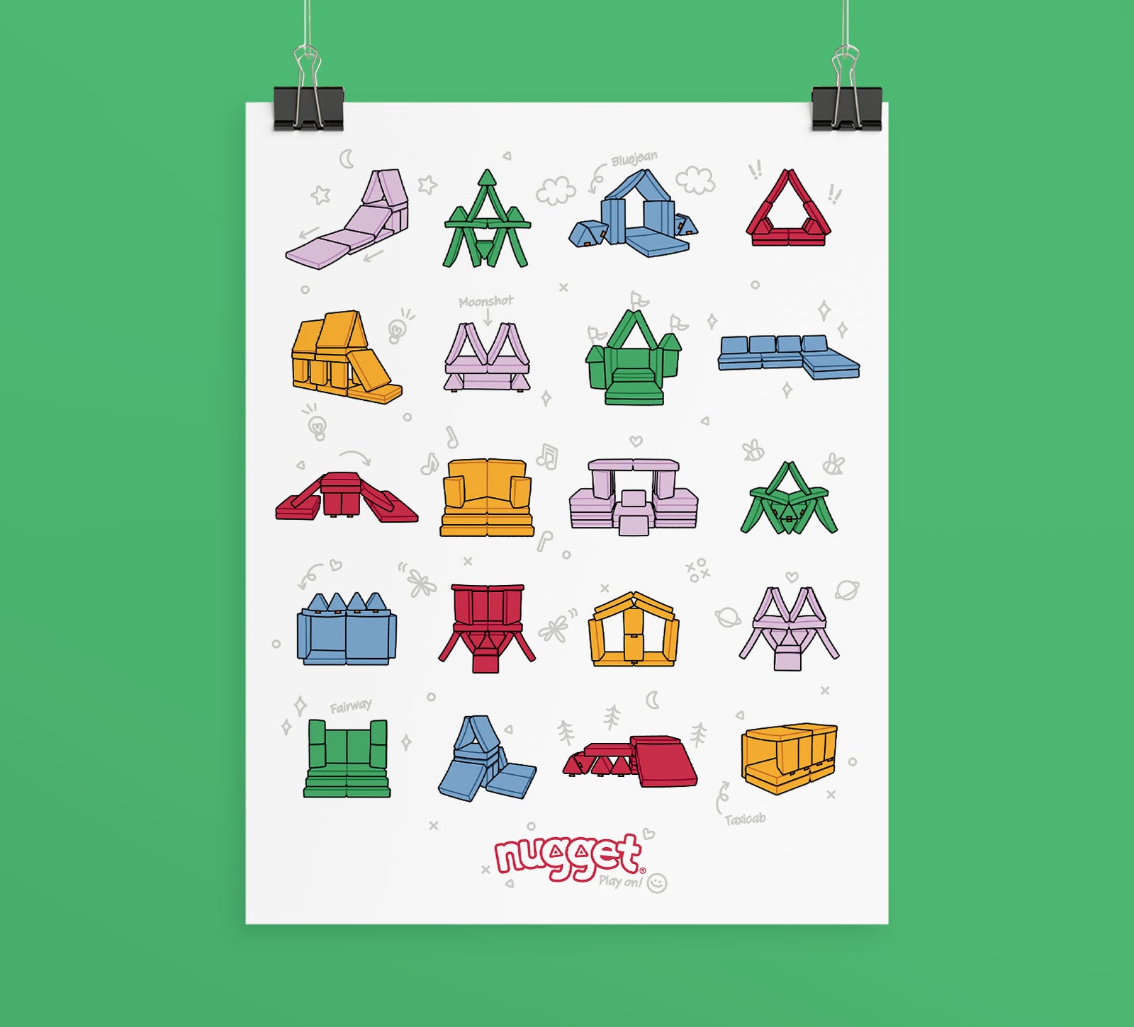 One poster of various Nugget® builds