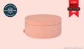 A Blossom light peach Chunk play ottoman set up in an ottoman configuration.