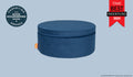 A Blueridge navy blue Chunk play ottoman set up in an ottoman configuration.