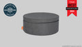 A Harbor charcoal gray Chunk play ottoman set up in an ottoman configuration.