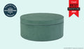 A Seamonster sea green Chunk play ottoman set up in an ottoman configuration.