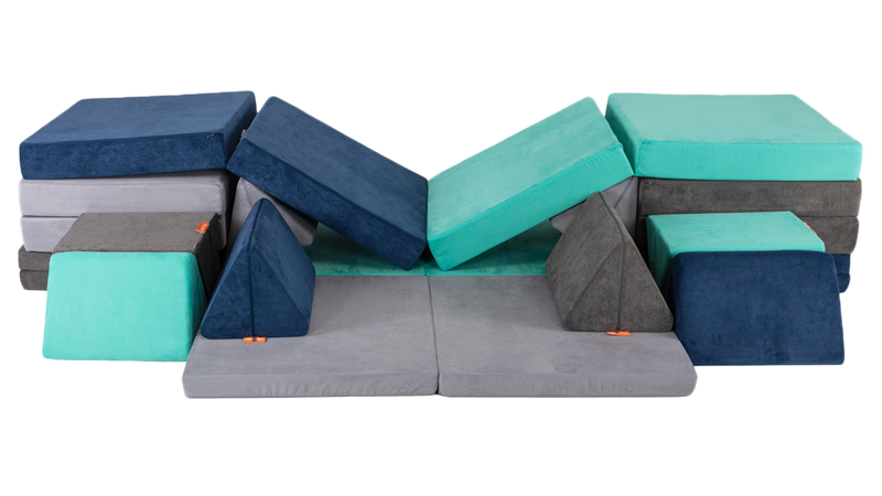 A colorful four-Nugget build forms a super stage for an arena show at home in the living room.