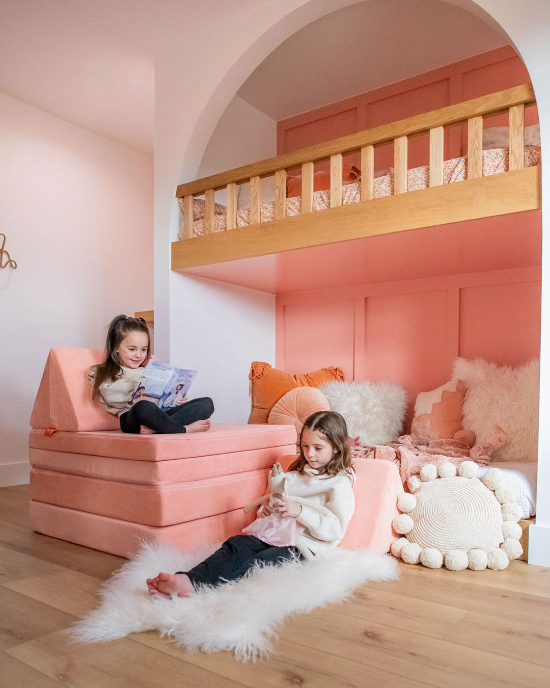 Explore Nugget® play furniture in light peach Blossom