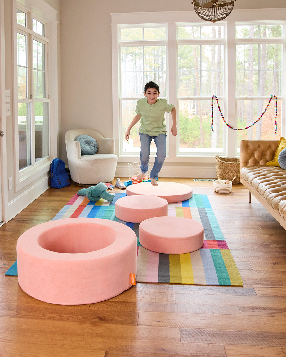 Explore Nugget® play furniture in light peach Blossom