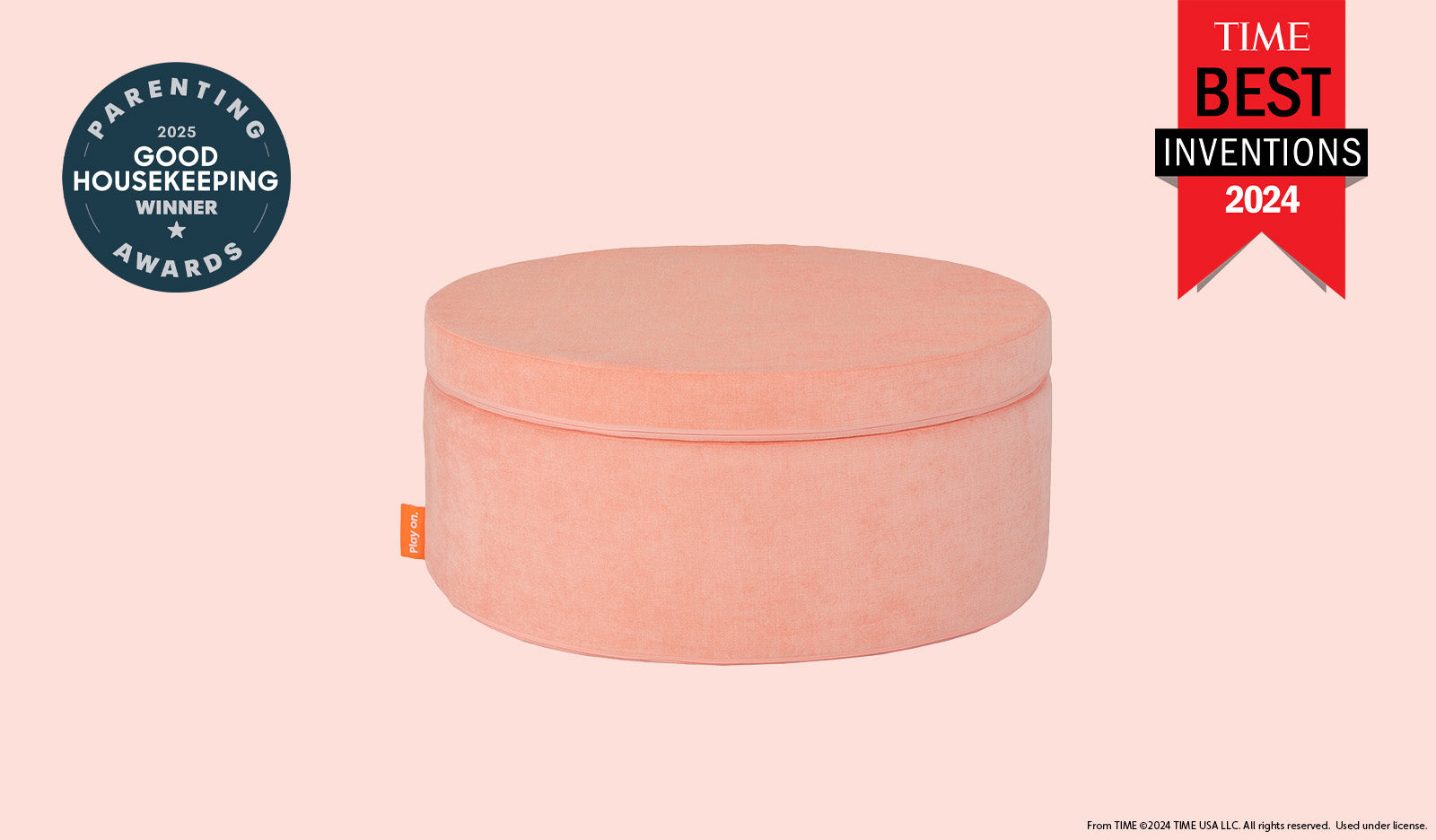 Shop Nugget®'s Round Chunk® Play Ottoman in Blossom