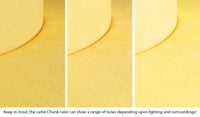 Lemonade Chunk™ showing color ranges of the fabric under various lighting