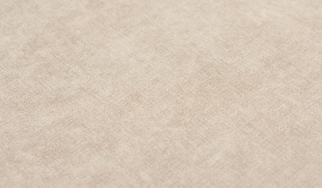 Close-up of the luxe texture of Nugget's double-brushed microsuede fabric in vintage beige Dunebuggy.