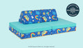 A product image shows a colorful Ms. Rachel Nugget in couch form, patterned with icons from popular Ms. Rachel songs.