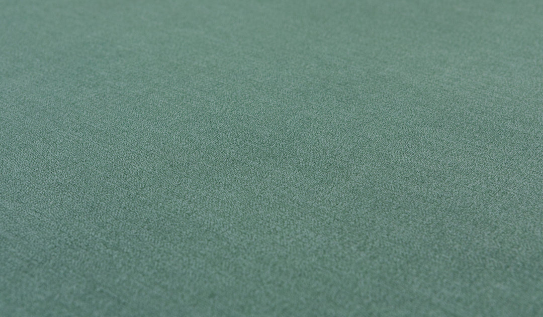 Close-up of the luxe texture of Nugget's double-brushed microsuede fabric in sea green Seamonster.